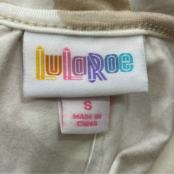 NWT LuLaRoe Serenity Maxi Dress Women’s Size Small Animal Print Cream Beige S/L - Picture 11 of 12